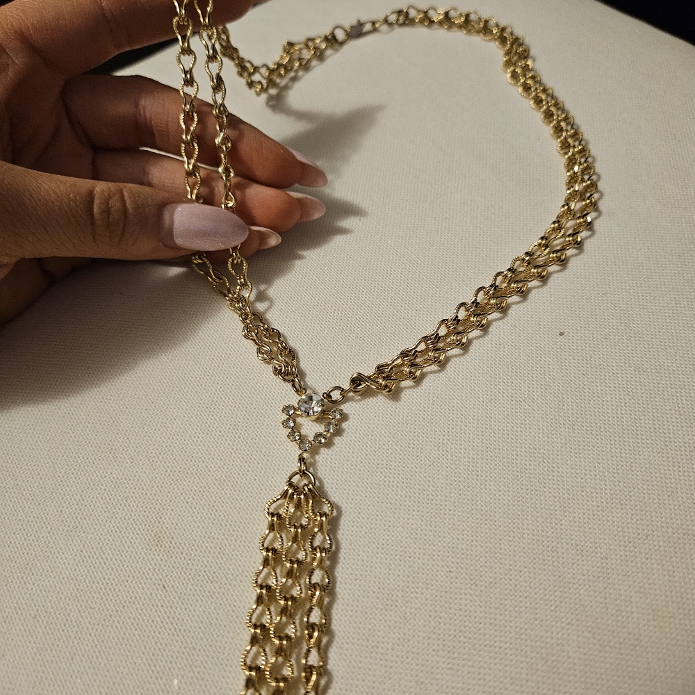 Gold Heart Chain Necklace